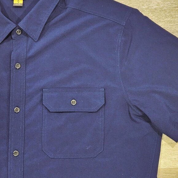 Eddie Bauer Men’s XL Stretch Performance Button Shirt Navy Blue - Picture 5 of 7